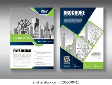 Business abstract vector template. Brochure design, cover modern layout, annual report, poster, flyer in A4 with colorful triangles, geometric shapes for tech, science, market with light background