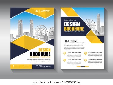Business abstract vector template. Brochure design, cover modern layout, annual report, poster, flyer in A4 with colorful triangles, geometric shapes for tech, science, market with light background