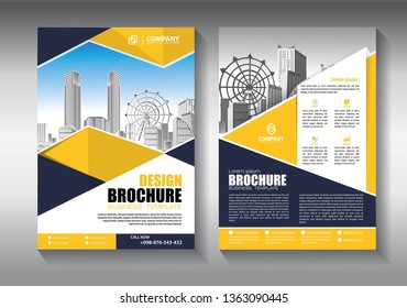 Business abstract vector template. Brochure design, cover modern layout, annual report, poster, flyer in A4 with colorful triangles, geometric shapes for tech, science, market with light background