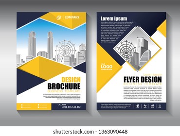 Business abstract vector template. Brochure design, cover modern layout, annual report, poster, flyer in A4 with colorful triangles, geometric shapes for tech, science, market with light background