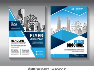 Business abstract vector template. Brochure design, cover modern layout, annual report, poster, flyer in A4 with colorful triangles, geometric shapes for tech, science, market with light background