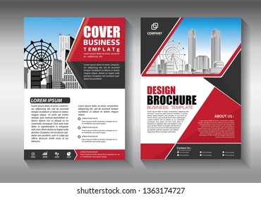 Business abstract vector template. Brochure design, cover modern layout, annual report, poster, flyer in A4 with colorful triangles, geometric shapes for tech, science, market with light background
