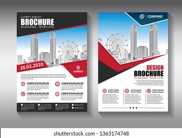 Business abstract vector template. Brochure design, cover modern layout, annual report, poster, flyer in A4 with colorful triangles, geometric shapes for tech, science, market with light background