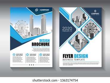 Business abstract vector template. Brochure design, cover modern layout, annual report, poster, flyer in A4 with colorful triangles, geometric shapes for tech, science, market with light background