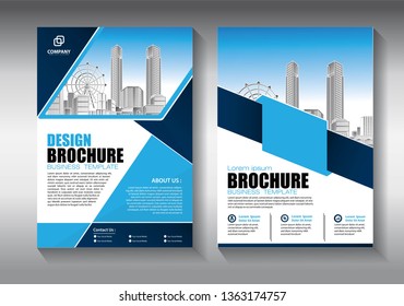 Business abstract vector template. Brochure design, cover modern layout, annual report, poster, flyer in A4 with colorful triangles, geometric shapes for tech, science, market with light background