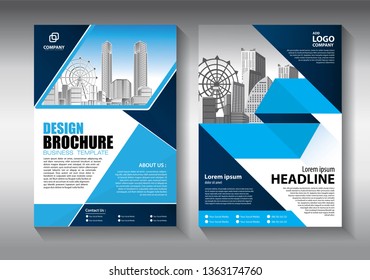 Business abstract vector template. Brochure design, cover modern layout, annual report, poster, flyer in A4 with colorful triangles, geometric shapes for tech, science, market with light background