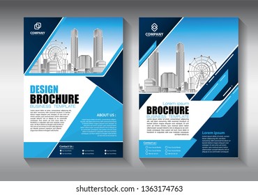 Business abstract vector template. Brochure design, cover modern layout, annual report, poster, flyer in A4 with colorful triangles, geometric shapes for tech, science, market with light background