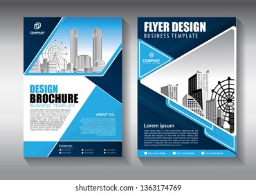 Business abstract vector template. Brochure design, cover modern layout, annual report, poster, flyer in A4 with colorful triangles, geometric shapes for tech, science, market with light background