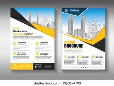 Business abstract vector template. Brochure design, cover modern layout, annual report, poster, flyer in A4 with colorful triangles, geometric shapes for tech, science, market with light background