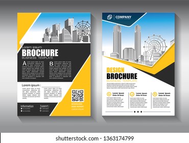 Business abstract vector template. Brochure design, cover modern layout, annual report, poster, flyer in A4 with colorful triangles, geometric shapes for tech, science, market with light background