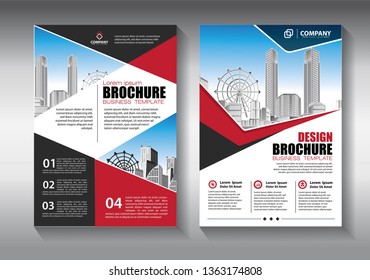 Business abstract vector template. Brochure design, cover modern layout, annual report, poster, flyer in A4 with colorful triangles, geometric shapes for tech, science, market with light background