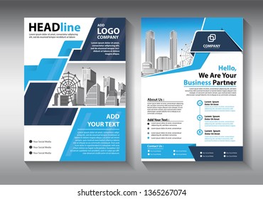 Business abstract vector template. Brochure design, cover modern layout, annual report, poster, flyer in A4 with colorful triangles, geometric shapes for tech, science, market with light background