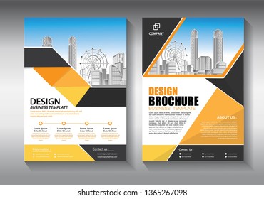 Business abstract vector template. Brochure design, cover modern layout, annual report, poster, flyer in A4 with colorful triangles, geometric shapes for tech, science, market with light background