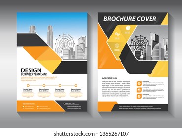 Business abstract vector template. Brochure design, cover modern layout, annual report, poster, flyer in A4 with colorful triangles, geometric shapes for tech, science, market with light background