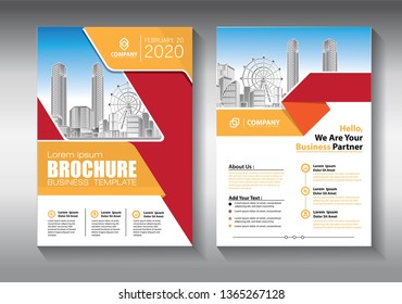 Business abstract vector template. Brochure design, cover modern layout, annual report, poster, flyer in A4 with colorful triangles, geometric shapes for tech, science, market with light background