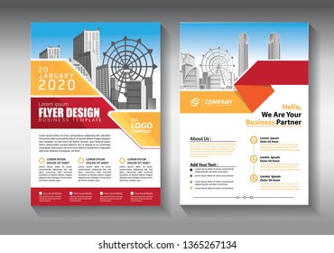 Business abstract vector template. Brochure design, cover modern layout, annual report, poster, flyer in A4 with colorful triangles, geometric shapes for tech, science, market with light background