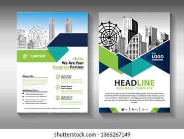 Business abstract vector template. Brochure design, cover modern layout, annual report, poster, flyer in A4 with colorful triangles, geometric shapes for tech, science, market with light background