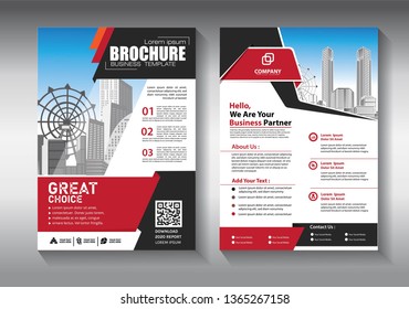 Business abstract vector template. Brochure design, cover modern layout, annual report, poster, flyer in A4 with colorful triangles, geometric shapes for tech, science, market with light background