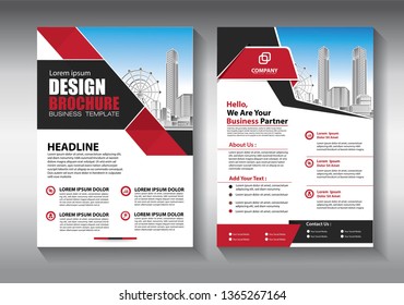 Business abstract vector template. Brochure design, cover modern layout, annual report, poster, flyer in A4 with colorful triangles, geometric shapes for tech, science, market with light background