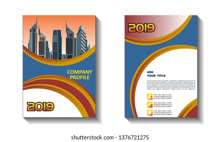 Business abstract vector template. Brochure design, cover modern layout, annual report, poster, flyer in A4 with colorful triangles, geometric shapes for tech, science, market with light background