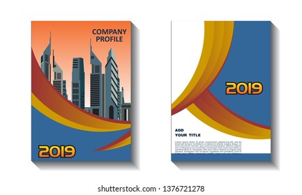 Business abstract vector template. Brochure design, cover modern layout, annual report, poster, flyer in A4 with colorful triangles, geometric shapes for tech, science, market with light background
