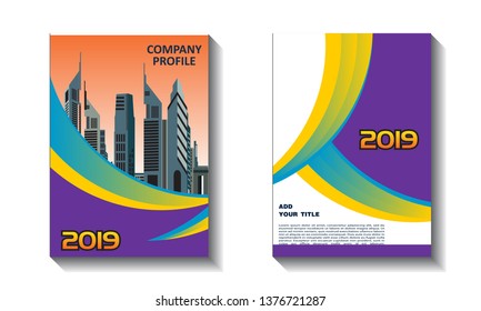 Business abstract vector template. Brochure design, cover modern layout, annual report, poster, flyer in A4 with colorful triangles, geometric shapes for tech, science, market with light background