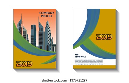 Business abstract vector template. Brochure design, cover modern layout, annual report, poster, flyer in A4 with colorful triangles, geometric shapes for tech, science, market with light background