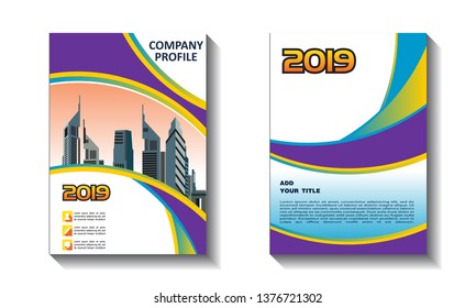 Business abstract vector template. Brochure design, cover modern layout, annual report, poster, flyer in A4 with colorful triangles, geometric shapes for tech, science, market with light background