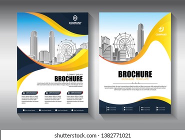 Business abstract vector template. Brochure design, cover modern layout, annual report, poster, flyer in A4 with colorful triangles, geometric shapes for tech, science, market with light background