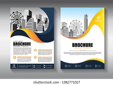 Business abstract vector template. Brochure design, cover modern layout, annual report, poster, flyer in A4 with colorful triangles, geometric shapes for tech, science, market with light background
