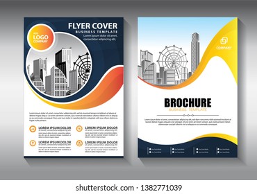 Business abstract vector template. Brochure design, cover modern layout, annual report, poster, flyer in A4 with colorful triangles, geometric shapes for tech, science, market with light background