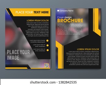 Business abstract vector template for Brochure, Annual Report, Front and back. - Vector
