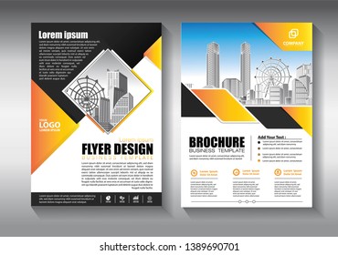Business abstract vector template. Brochure design, cover modern layout, annual report, poster, flyer in A4 with colorful triangles, geometric shapes for tech, science, market with light background