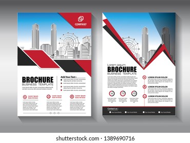 Business abstract vector template. Brochure design, cover modern layout, annual report, poster, flyer in A4 with colorful triangles, geometric shapes for tech, science, market with light background