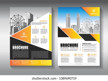 Business abstract vector template. Brochure design, cover modern layout, annual report, poster, flyer in A4 with colorful triangles, geometric shapes for tech, science, market with light background