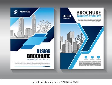 Business abstract vector template. Brochure design, cover modern layout, annual report, poster, flyer in A4 with colorful triangles, geometric shapes for tech, science, market with light background