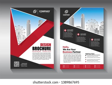 Business abstract vector template. Brochure design, cover modern layout, annual report, poster, flyer in A4 with colorful triangles, geometric shapes for tech, science, market with light background