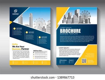 Business abstract vector template. Brochure design, cover modern layout, annual report, poster, flyer in A4 with colorful triangles, geometric shapes for tech, science, market with light background