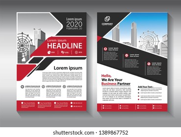 Business abstract vector template. Brochure design, cover modern layout, annual report, poster, flyer in A4 with colorful triangles, geometric shapes for tech, science, market with light background