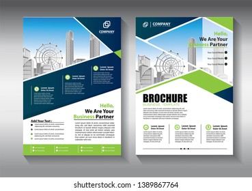 Business abstract vector template. Brochure design, cover modern layout, annual report, poster, flyer in A4 with colorful triangles, geometric shapes for tech, science, market with light background