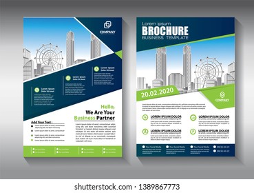 Business abstract vector template. Brochure design, cover modern layout, annual report, poster, flyer in A4 with colorful triangles, geometric shapes for tech, science, market with light background