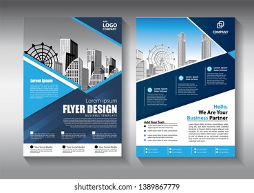Business abstract vector template. Brochure design, cover modern layout, annual report, poster, flyer in A4 with colorful triangles, geometric shapes for tech, science, market with light background