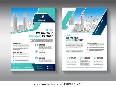 Business abstract vector template. Brochure design, cover modern layout, annual report, poster, flyer in A4 with colorful triangles, geometric shapes for tech, science, market with light background