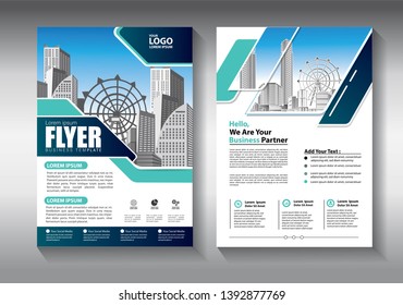 Business abstract vector template. Brochure design, cover modern layout, annual report, poster, flyer in A4 with colorful triangles, geometric shapes for tech, science, market with light background