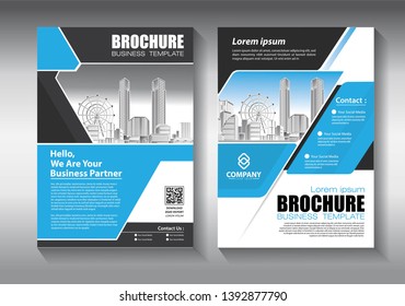 Business abstract vector template. Brochure design, cover modern layout, annual report, poster, flyer in A4 with colorful triangles, geometric shapes for tech, science, market with light background