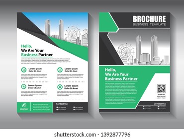 Business abstract vector template. Brochure design, cover modern layout, annual report, poster, flyer in A4 with colorful triangles, geometric shapes for tech, science, market with light background