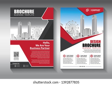 Business abstract vector template. Brochure design, cover modern layout, annual report, poster, flyer in A4 with colorful triangles, geometric shapes for tech, science, market with light background