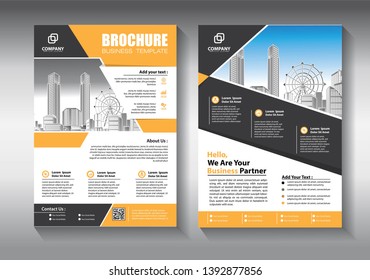 Business abstract vector template. Brochure design, cover modern layout, annual report, poster, flyer in A4 with colorful triangles, geometric shapes for tech, science, market with light background