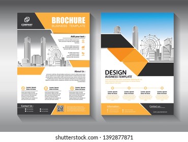 Business abstract vector template. Brochure design, cover modern layout, annual report, poster, flyer in A4 with colorful triangles, geometric shapes for tech, science, market with light background