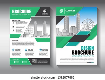 Business abstract vector template. Brochure design, cover modern layout, annual report, poster, flyer in A4 with colorful triangles, geometric shapes for tech, science, market with light background